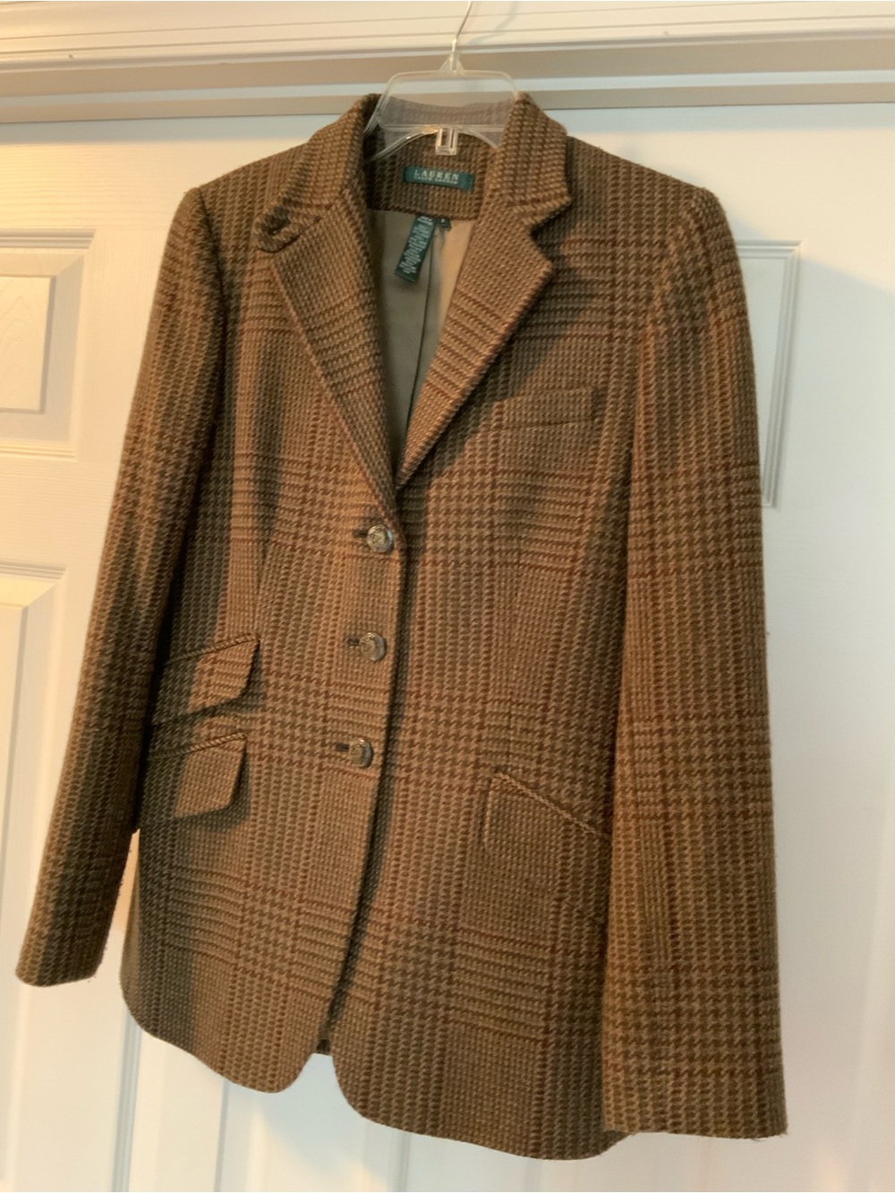 Ralph Lauren Brown Glen Plaid Tailored Blazer - Picture 9 of 13